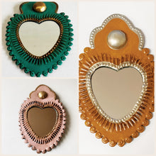 Load image into Gallery viewer, MEXICANO: HEART MIRRORS WITH BUTTON