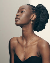 Load image into Gallery viewer, TEMPLE OF THE SUN: ARINNA EARRINGS - SAPPHIRE/GOLD