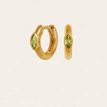Load image into Gallery viewer, TEMPLE OF THE SUN: CHRYSALIS EARRINGS PERIDOT- GOLD VERMEIL