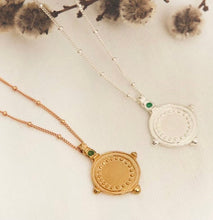 Load image into Gallery viewer, TEMPLE OF THE SUN: SURA ‘EMERALD’ -GOLD VERMEIL