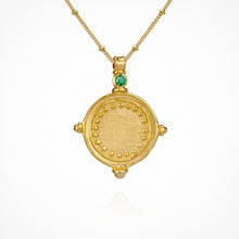 Load image into Gallery viewer, TEMPLE OF THE SUN: SURA ‘EMERALD’ -GOLD VERMEIL