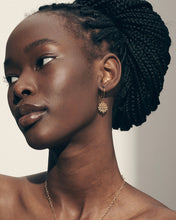 Load image into Gallery viewer, TEMPLE OF THE SUN: ARINNA EARRINGS - SAPPHIRE/GOLD