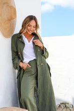Load image into Gallery viewer, THE ITALIAN CARTEL: SILLABARE TRENCH - JUNIPER/OLIVE
