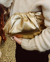 Load image into Gallery viewer, MISS MOSS: GOLD METALLIC CLUTCH BAG
