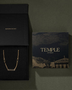 TEMPLE OF THE SUN: REIGN OVAL NECKLACE - GOLD VERMEIL