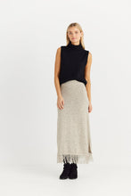 Load image into Gallery viewer, SHANTY: SEVILLE KNIT SKIRT - OATMEAL- SALE
