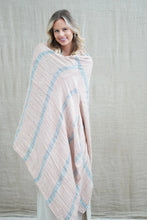Load image into Gallery viewer, RUSTIC LINEN: KELLY SCARF/WRAP - PINK &amp; GREY
