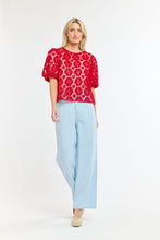 Load image into Gallery viewer, 365 DAYS: IVY EMBROIDERED TOP - RED
