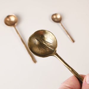 DNI: “OLIVE” ANTIQUE SPOONS IN BRASS - (3 SIZES)