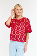 Load image into Gallery viewer, 365 DAYS: IVY EMBROIDERED TOP - RED
