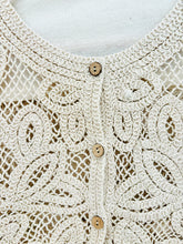 Load image into Gallery viewer, MOSS: ELIZA CROCHET CARDIGAN- NATURAL
