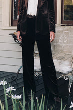 Load image into Gallery viewer, ITALIAN STAR: JETS VELVET PANTS - CHOCOLATE
