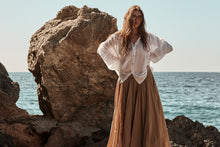 Load image into Gallery viewer, MAMAPAPA: VICKY COTTON MAXI SKIRT - CAMEL

