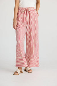 BRAVE & TRUE: PORTIA PANTS - RED STRIPE