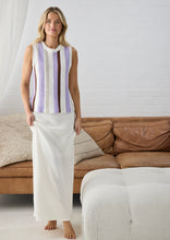 Load image into Gallery viewer, HOLIDAY LOVE: DARCIA KNIT TOP - LILAC STRIPE

