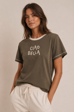 Load image into Gallery viewer, ITALIAN STAR: CIAO BELLA TEE - OLIVE
