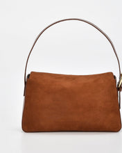Load image into Gallery viewer, PORTSEA: SUEDE &amp; LEATHER SHOULDER BAG - TAN
