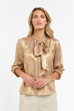 Load image into Gallery viewer, 365 DAYS: SUMMER PUSSY BOW TOP - HONEY GOLD
