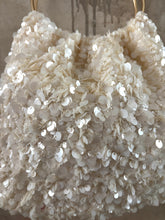 Load image into Gallery viewer, MOSS GROTTO: AVANI SEQUIN BANGLE BAG - CREAM
