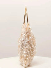 Load image into Gallery viewer, MOSS GROTTO: AVANI SEQUIN BANGLE BAG - CREAM
