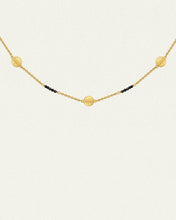 Load image into Gallery viewer, TEMPLE OF THE SUN: ELIO NECKLACE - GOLD VERMEIL/BLACK SPINEL
