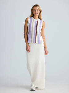 HOLIDAY LOVE: DARCIA KNIT TOP - LILAC STRIPE