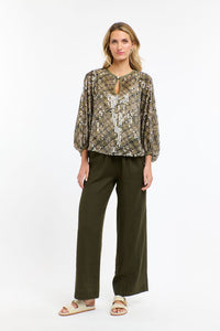 365 DAYS: MEDUSA SEQUIN TOP - OLIVE