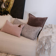 Load image into Gallery viewer, EADIE: AGNES LUMBAR CUSHION - MINK/OFF WHITE    (This product is available for CLICK + COLLECT only!)
