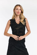Load image into Gallery viewer, 365 DAYS: PHILLIPA LACE &amp; LOCKET TANK - BLACK
