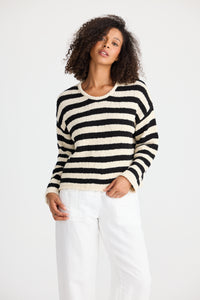 SHANTY : KEO KNIT NATURAL WITH BLACK STRIPE