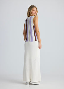 HOLIDAY LOVE: DARCIA KNIT TOP - LILAC STRIPE