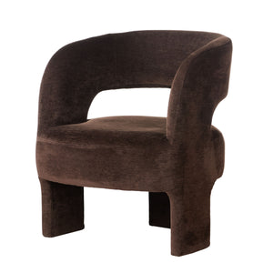 NELSON FORMES ARMCHAIR - CHOCOLATE