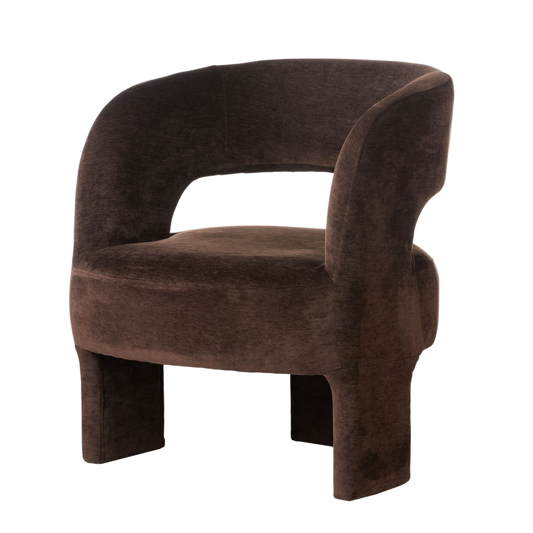 NELSON FORMES ARMCHAIR - CHOCOLATE