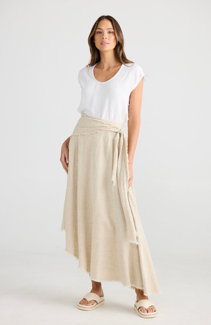 SHANTY: THE EDIT SKIRT - NATURAL JAQUARD