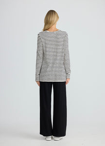 HOMELOVE: SANA  L/S TOP - STRIPE