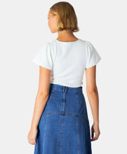 Load image into Gallery viewer, MOSS: POLLY A-LINE DENIM SKIRT - FRENCH BLUE
