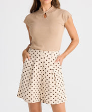 Load image into Gallery viewer, BRAVE &amp; TRUE: EDEN SHORT - CHOCOLATE POLKA DOT

