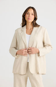 SHANTY: THE EDIT BLAZER - NATURAL JAQUARD