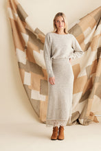 Load image into Gallery viewer, SHANTY: SEVILLE KNIT SKIRT - OATMEAL- SALE
