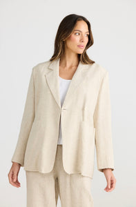 SHANTY: THE EDIT BLAZER - NATURAL JAQUARD