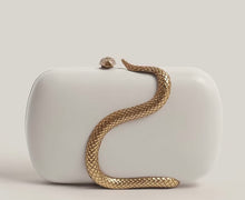 Load image into Gallery viewer, MISS MOSS: HUTTON SNAKE CLUTCH BAGS
