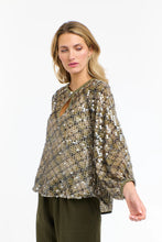 Load image into Gallery viewer, 365 DAYS: MEDUSA SEQUIN TOP - OLIVE
