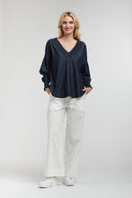 Load image into Gallery viewer, 365 DAYS: RUBY SHIRRED TOP - DENIM SALE
