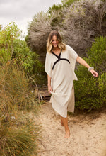 Load image into Gallery viewer, HOLIDAY: LUMA KAFTAN - NATURAL/BLACK
