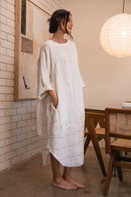 Load image into Gallery viewer, EADIE: CARTER MALLE LINEN DRESS - NUTMEG STRIPE
