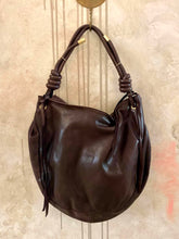 Load image into Gallery viewer, MAMAPAPA: LEON DRAWSTRING BAG - CHOCOLATE

