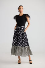 Load image into Gallery viewer, BRAVE &amp; TRUE: ELLODY MIDI SKIRT - SPOT STRIPE
