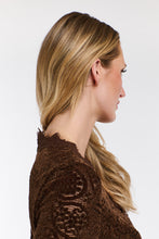 Load image into Gallery viewer, 365 DAYS: KELLY LACE AND LOCKET LONG SLEEVE TOP - CHOCOLATE
