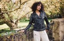 Load image into Gallery viewer, SHANTY: EASTON BIKER JACKET - VINTAGE WORN BLACK
