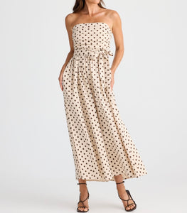 BRAVE & TRUE: AVALON DRESS - CHOCOLATE POLKA DOT
